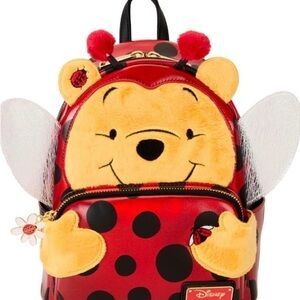 Loungefly Disney Red Winnie the Pooh LadyBug Backpack NEW W/ Tags
